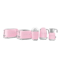 Smeg Jug Kettle & 4 Slice Toaster Set - Pink