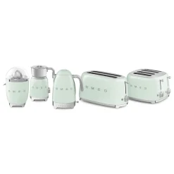 Smeg Jug Kettle & 4 Slice Toaster Set - Pastel Green