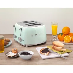 Smeg Jug Kettle & 4 Slice Toaster Set - Pastel Green