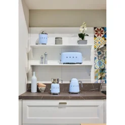 Smeg Jug Kettle & 2 Slice Toaster Set - Pastel Blue