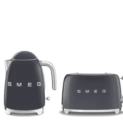 Smeg Jug Kettle & 2 Slice Toaster Set - Slate Grey