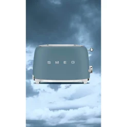 Smeg KLF03 Jug Kettle & 2 Slice TSF01 Toaster Set - Storm Blue