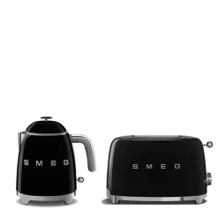 Smeg Mini Kettle & 2 Slice Toaster Set - Black