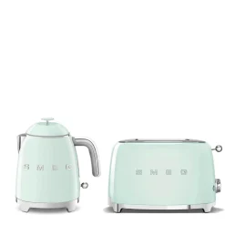 Smeg Mini Kettle & 2 Slice Toaster Set - Pastel Green