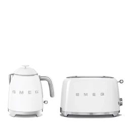 Smeg Mini Kettle & 2 Slice Toaster Set - White