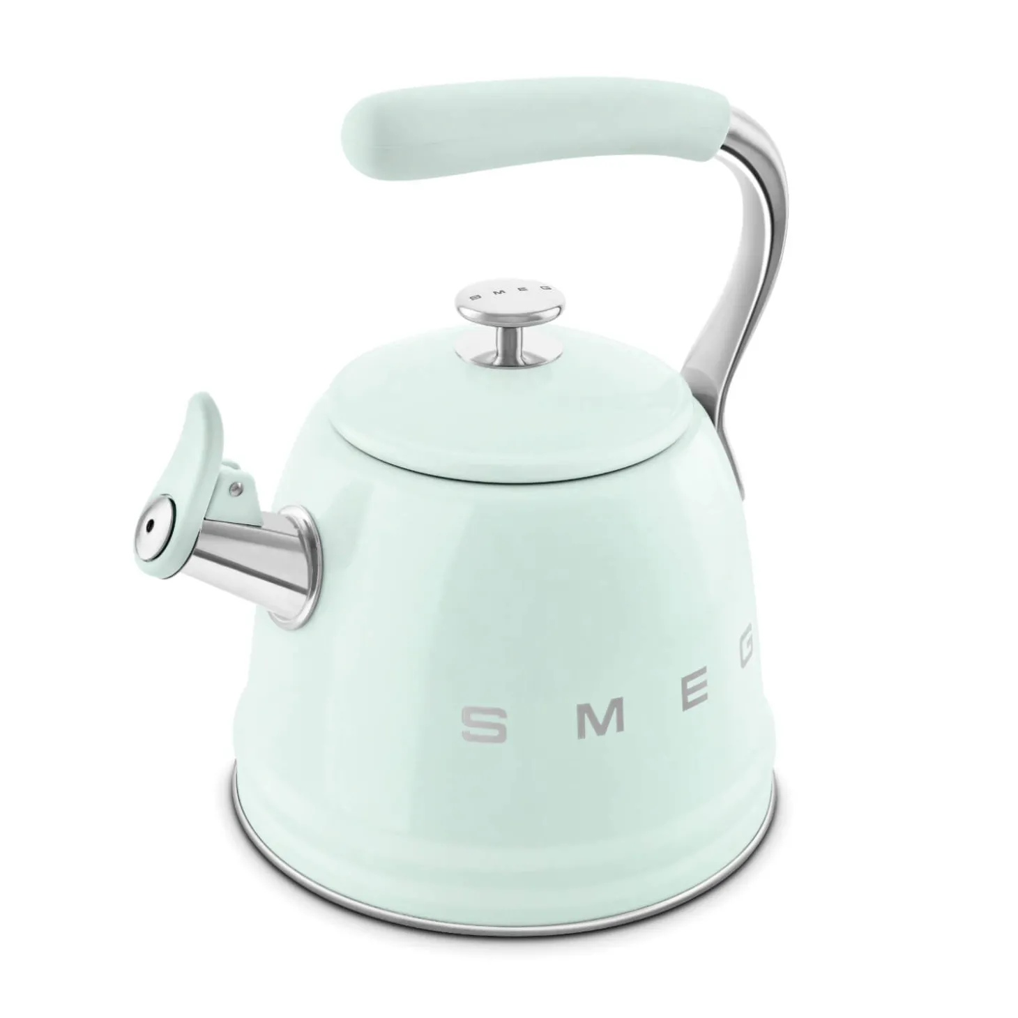 Smeg 50's Retro Style WKF01 Whistling Stove Top Kettle - Pastel Green