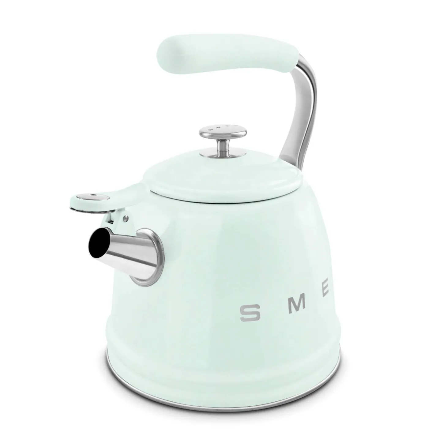 Smeg 50's Retro Style WKF01 Whistling Stove Top Kettle - Pastel Green