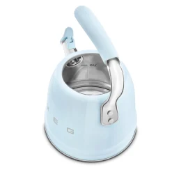 Smeg 50's Retro Style WKF01 Whistling Stove Top Kettle - Pastel Blue