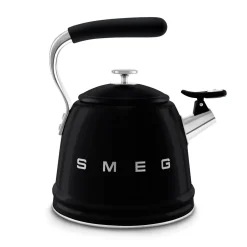 Smeg 50's Retro Style WKF01 Whistling Stove Top Kettle - Black