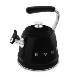 Smeg 50's Retro Style WKF01 Whistling Stove Top Kettle - Black