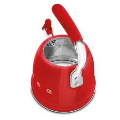 Smeg 50's Retro Style WKF01 Whistling Stove Top Kettle - Red