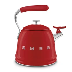 Smeg 50's Retro Style WKF01 Whistling Stove Top Kettle - Red