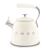 Smeg 50's Retro Style WKF01 Whistling Stove Top Kettle - Cream