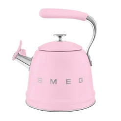 Smeg 50's Retro Style WKF01 Whistling Stove Top Kettle - Pink