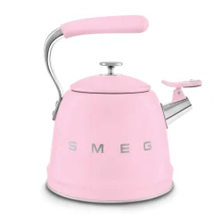Smeg 50's Retro Style WKF01 Whistling Stove Top Kettle - Pink