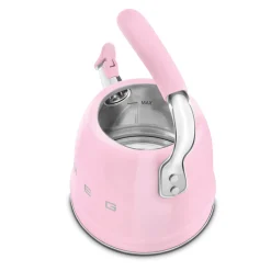 Smeg 50's Retro Style WKF01 Whistling Stove Top Kettle - Pink
