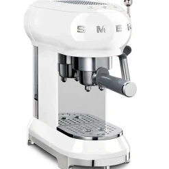 Smeg 50's Style Retro ECF02 Espresso Coffee Machine - White