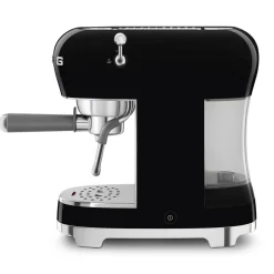Smeg 50's Style Retro ECF02BLUK Espresso Coffee Machine & CGF11BLUK Coffee Grinder - Black