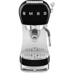 Smeg 50's Style Retro ECF02BLUK Espresso Coffee Machine & CGF11BLUK Coffee Grinder - Black