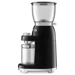 Smeg 50's Style Retro ECF02BLUK Espresso Coffee Machine & CGF11BLUK Coffee Grinder - Black