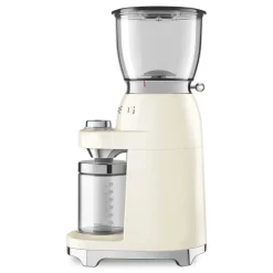 Smeg 50's Style Retro ECF02CRUK Espresso Coffee Machine & CGF11CRUK Coffee Grinder - Cream