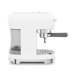Smeg 50's Style Retro ECF02WHUK Espresso Coffee Machine & CGF11WHUK Coffee Grinder - White