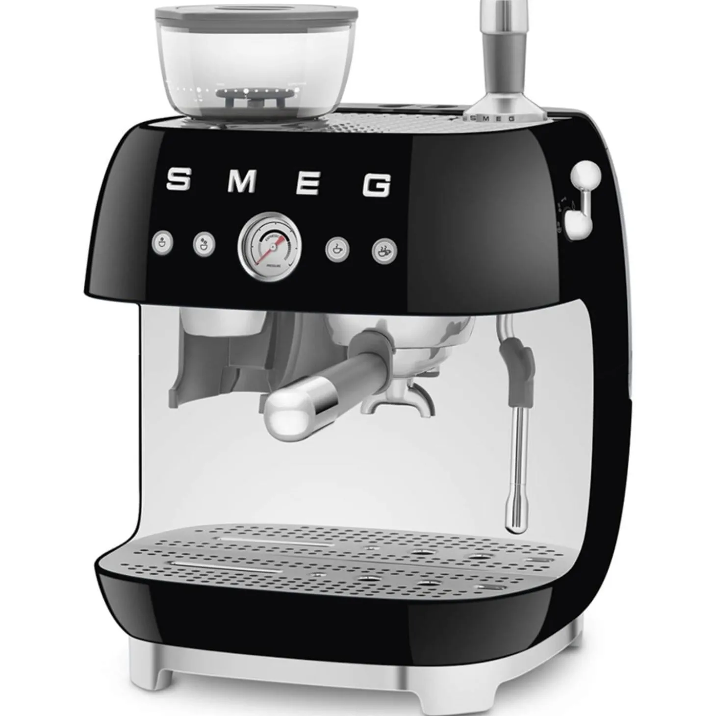 Smeg 50s Style Retro EGF03 Bean-to-Cup Espresso Coffee Machine - Black
