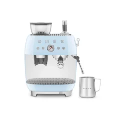 Smeg 50s Style Retro EGF03 Bean-to-Cup Espresso Coffee Machine - Pastel Blue