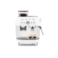 Smeg 50s Style Retro EGF03 Bean-to-Cup Espresso Coffee Machine - White