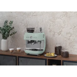 Smeg 50s Style Retro EGF03 Bean-to-Cup Espresso Coffee Machine - Pastel Green