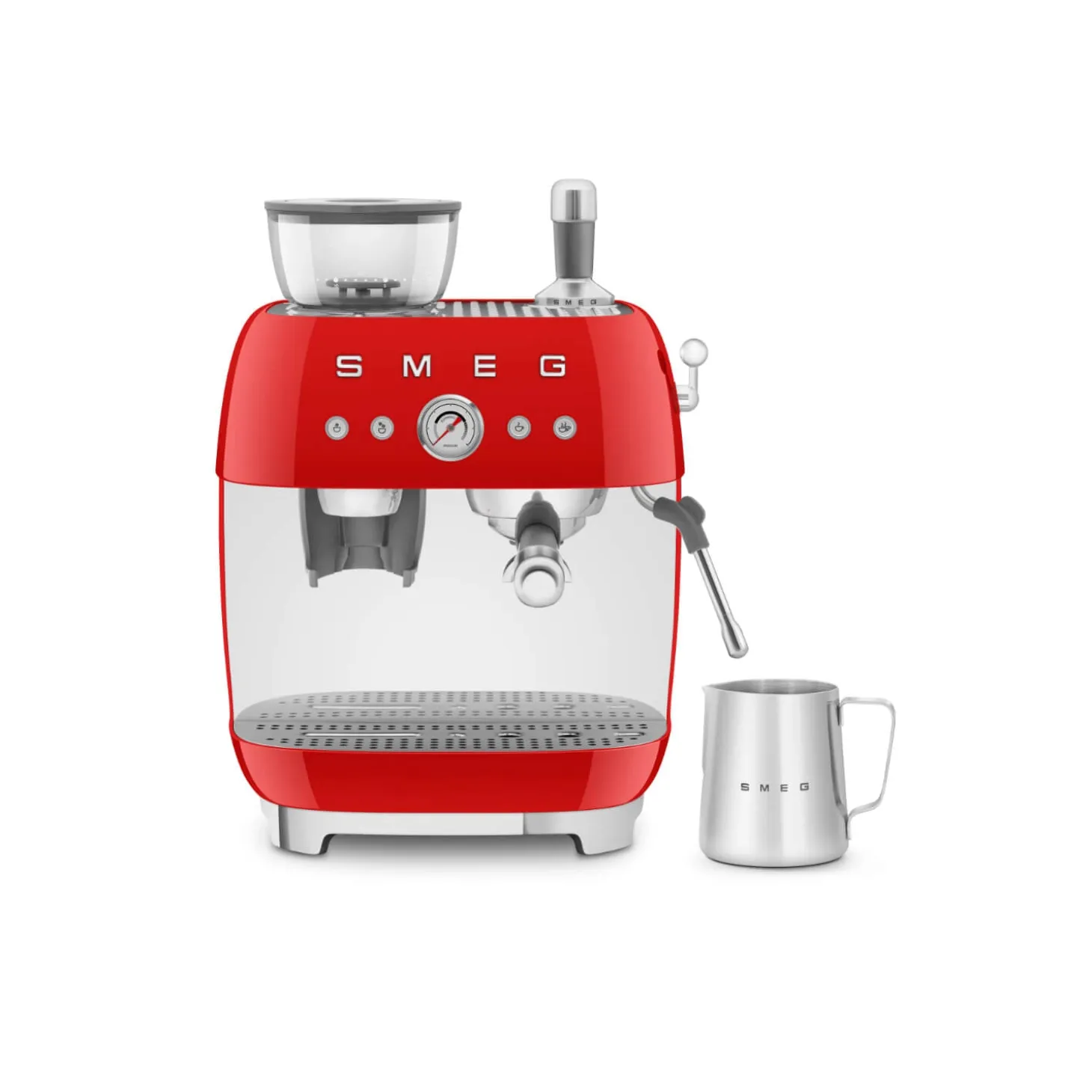 Smeg 50s Style Retro EGF03 Bean-to-Cup Espresso Coffee Machine - Red