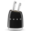 Smeg 50's Style Retro KBSF02 7-Piece Knife Block Set - Black
