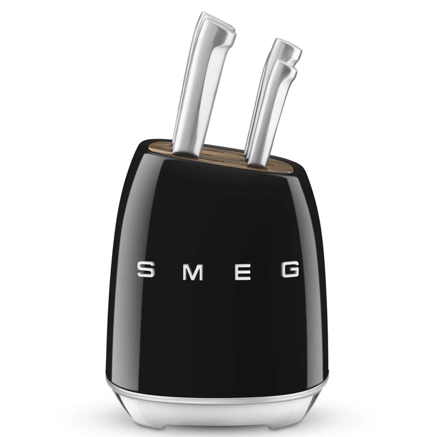 Smeg 50's Style Retro KBSF02 7-Piece Knife Block Set - Black