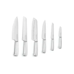 Smeg 50's Style Retro KBSF02 7-Piece Knife Block Set - Black