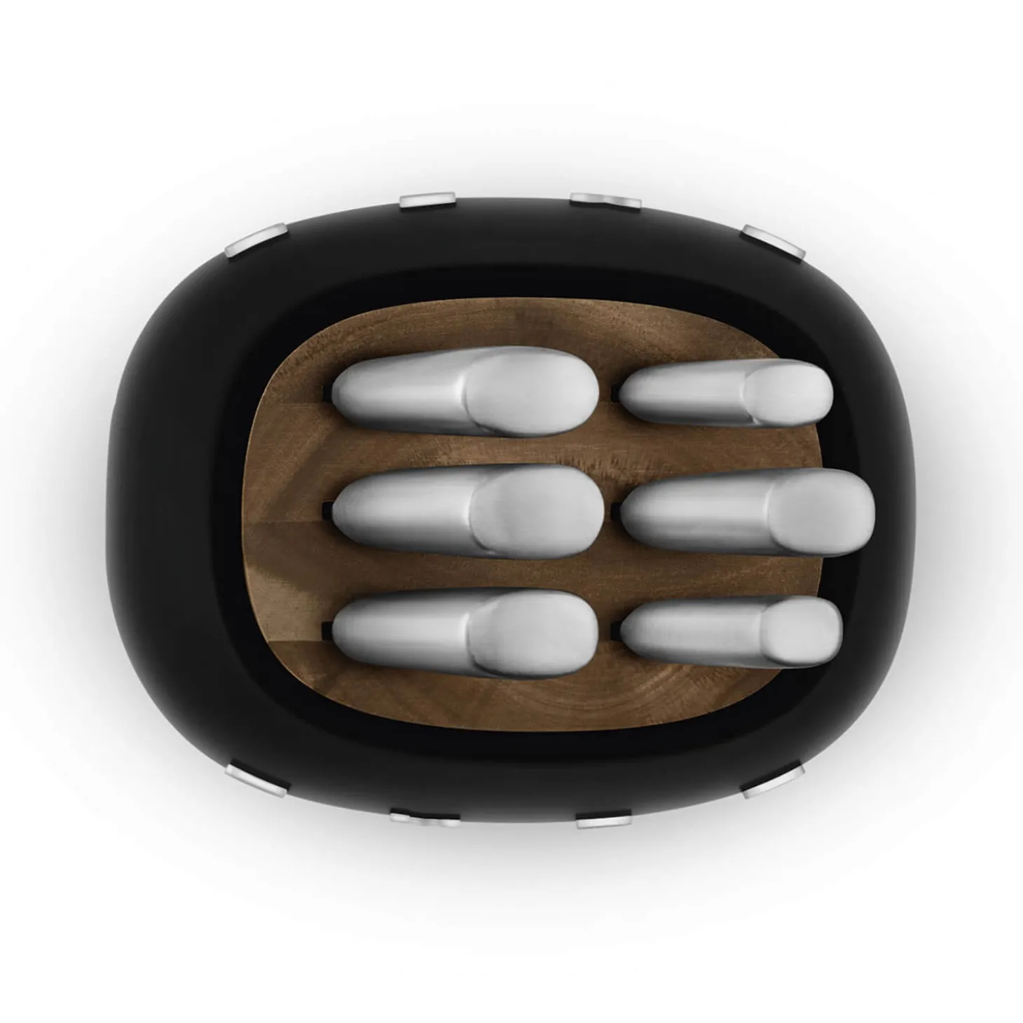 Smeg 50's Style Retro KBSF02 7-Piece Knife Block Set - Black