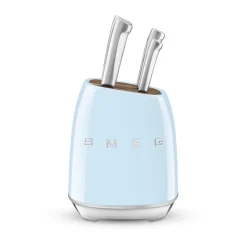 Smeg 50's Style Retro KBSF02 7-Piece Knife Block Set - Pastel Blue