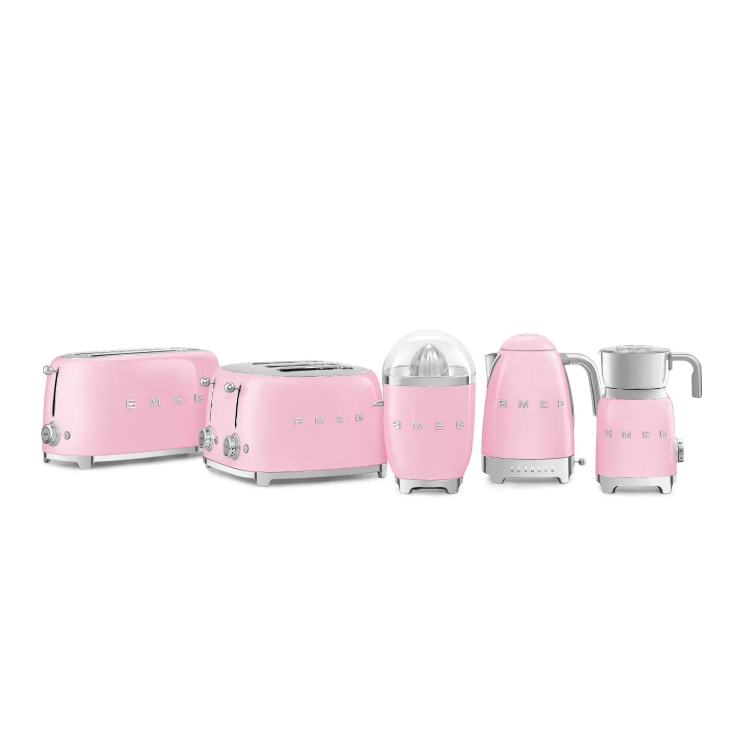 Smeg 50's Style Retro TSF03 4 Slice Toaster - Pink