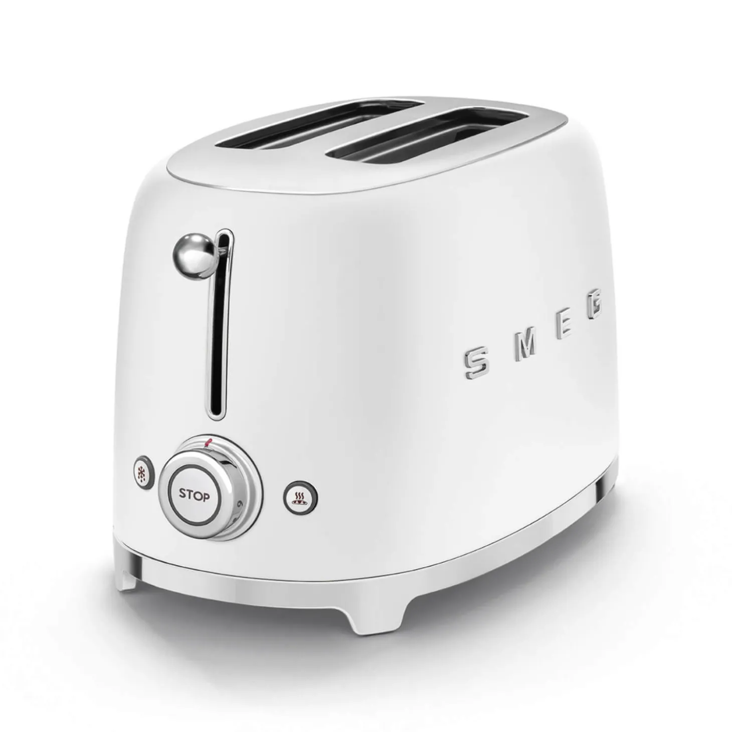 Smeg 50's Style Retro TSF01 2 Slice Toaster - Matte White
