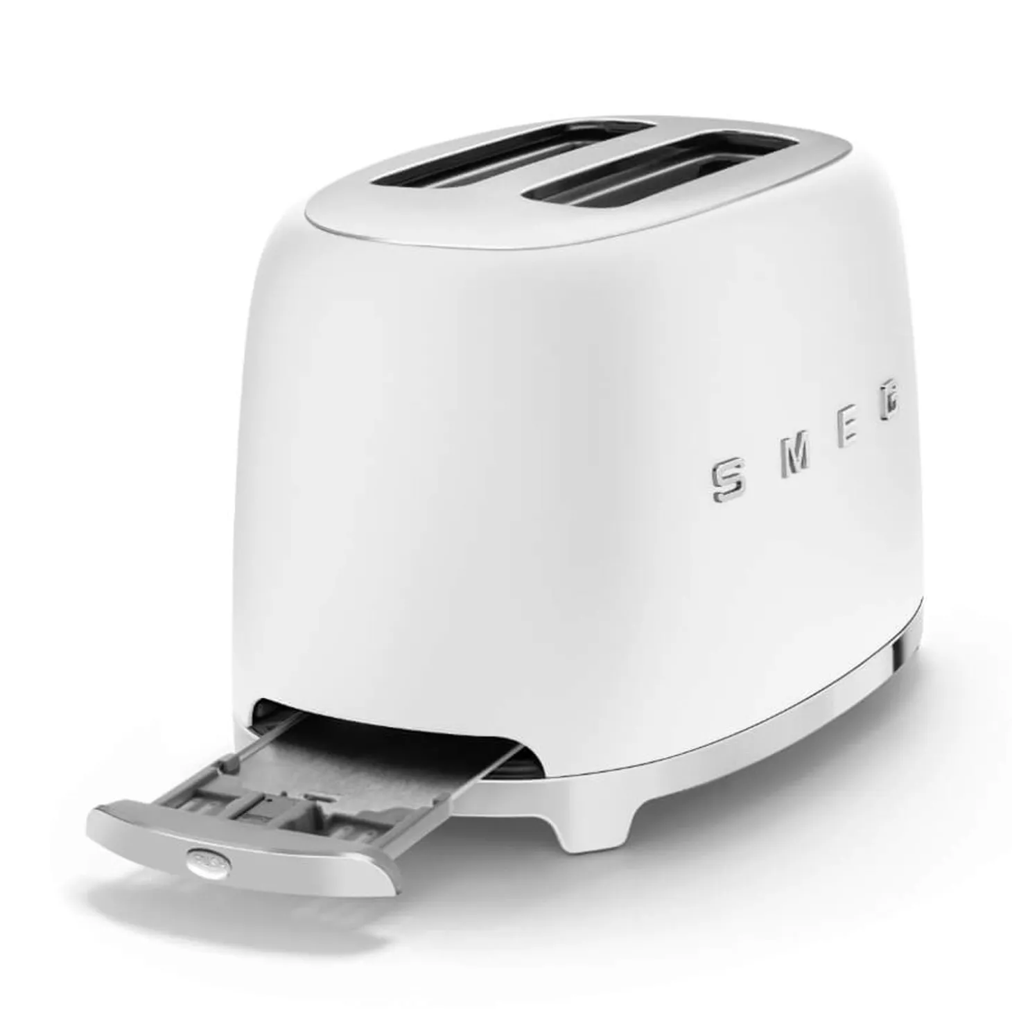 Smeg 50's Style Retro TSF01 2 Slice Toaster - Matte White