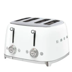 Smeg 50's Style Retro TSF03 4 Slice Toaster - White