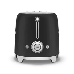 Smeg 50's Style Retro TSF01 2 Slice Toaster - Matte Black