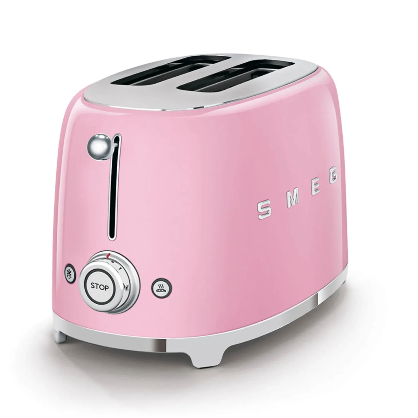 Smeg 50's Style Retro TSF01 2 Slice Toaster - Pink