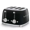 Smeg 50's Style Retro TSF03 4 Slice Toaster - Black