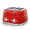 Smeg 50's Style Retro TSF03 4 Slice Toaster - Red