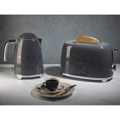 Smeg 50's Style Retro TSF01 2 Slice Toaster - Slate Grey