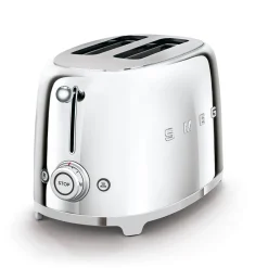 Smeg 50's Style Retro TSF01 2 Slice Toaster - Chrome