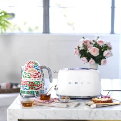 Smeg 50's Style Retro TSF01 2 Slice Toaster - White