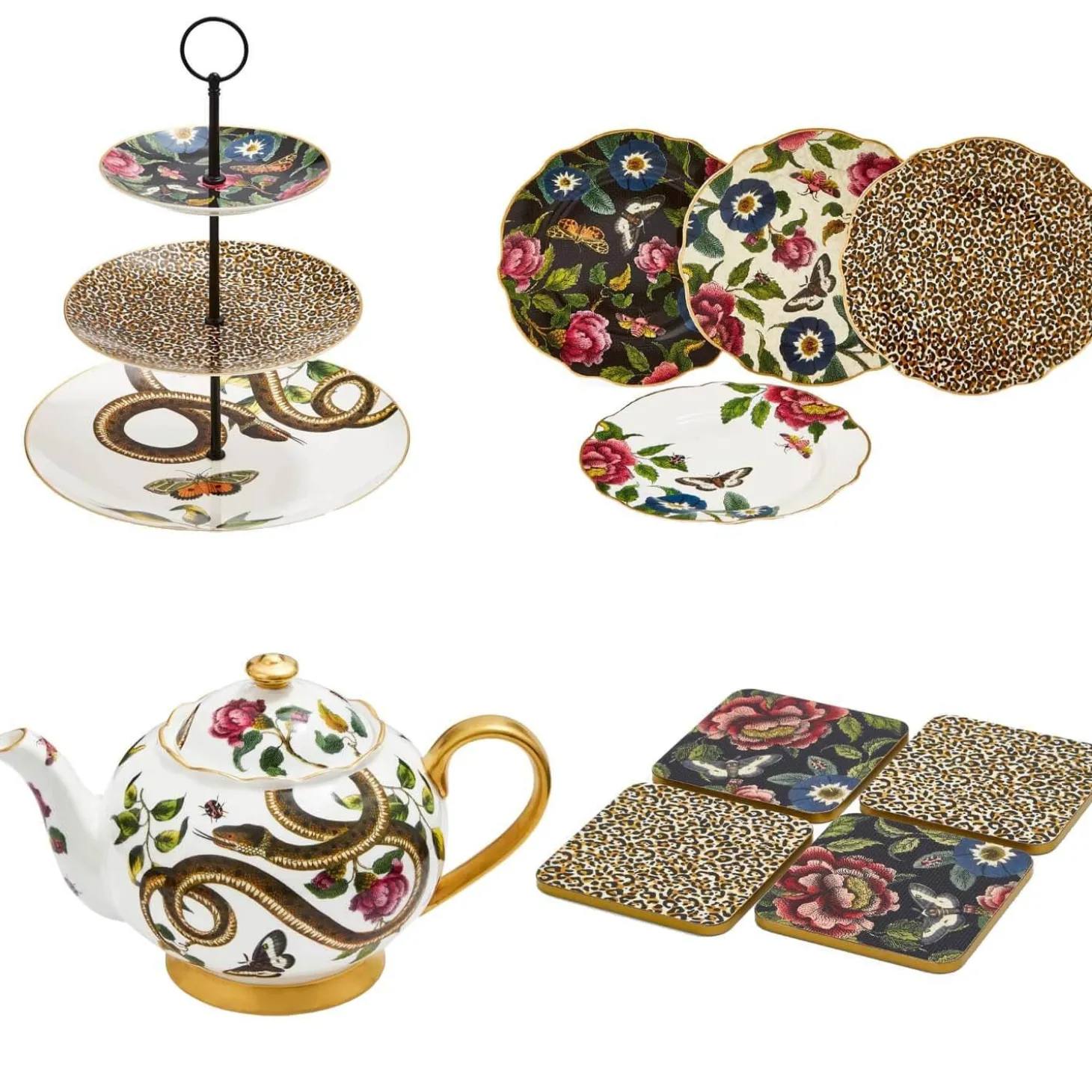 Spode Creatures Of Curiosity 4 Piece Serveware Gift Set