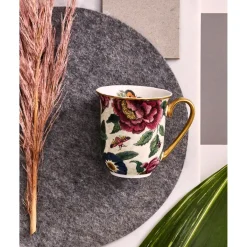 Spode Creatures of Curiosity Mug - Floral / Cream