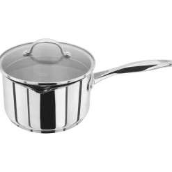 Stellar 7000 Draining Saucepan With Glass Lid - 18cm
